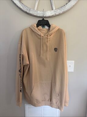 Beige XXl Shield Republic Men's Pullover Hoodie Sweatshirt